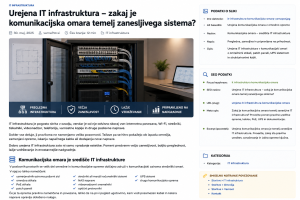 Urejena IT infrastruktura in komunikacijska omara z omrežno opremo