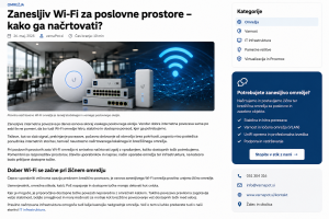 Zanesljivo Wi-Fi omrežje za poslovne prostore z UniFi opremo