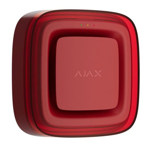 Ajax EN54 FireProtect Jeweller Sounder and VADs Red Ajax EN54 FireProtect Jeweller Sounder and VADs – rdeča zvočna in vizualna alarmna naprava