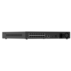 Ajax NVR H2D16PAC 16-channel Black – 4K NVR z 8 PoE priključki