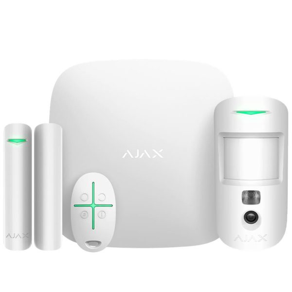 AJAX STARTERKIT CAM WHITE Ajax StarterKit Cam – bel alarmni komplet s foto verifikacijo in HDR