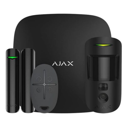 AJAX STARTERKIT CAM BLACK Ajax StarterKit Cam Black – alarmni komplet z vizualno verifikacijo