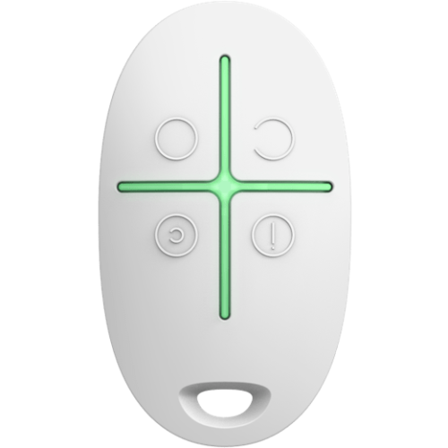 AJAX KEYFOB WIRELESS SPACECONTROL WHITE Ajax SpaceControl White – bel brezžični daljinski upravljalnik