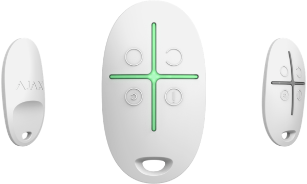 AJAX KEYFOB WIRELESS SPACECONTROL WHITE Ajax SpaceControl White – bel brezžični daljinski upravljalnik