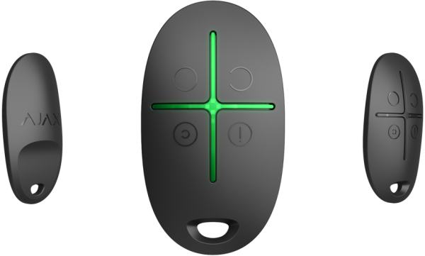AJAX KEYFOB WIRELESS SPACECONTROL BLACK Ajax SpaceControl Black – črn brezžični daljinski upravljalnik