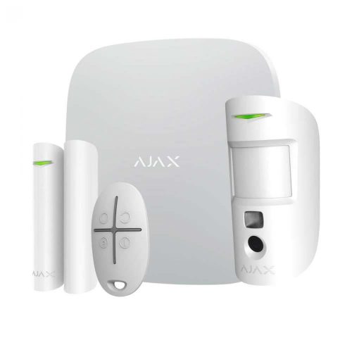 AJAX STARTERKIT CAM PLUS WHITE Ajax StarterKit Cam Plus – bel komplet Hub 2 Plus, MotionCam, DoorProtect in SpaceControl