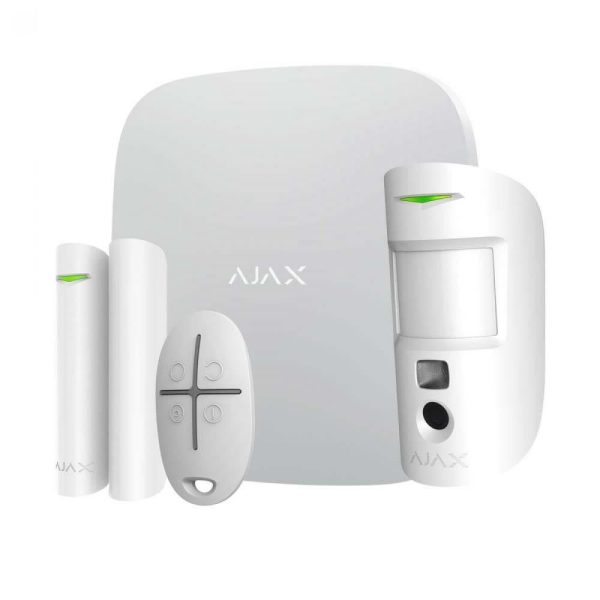 AJAX STARTERKIT CAM PLUS WHITE Ajax StarterKit Cam Plus – bel komplet Hub 2 Plus, MotionCam, DoorProtect in SpaceControl