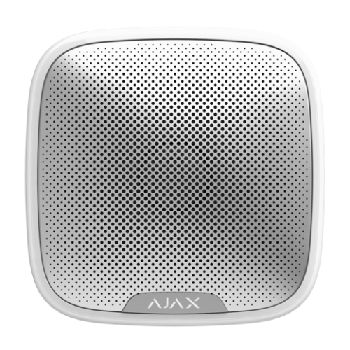 AJAX STREETSIREN WHITE Ajax StreetSiren – bela brezžična sirena