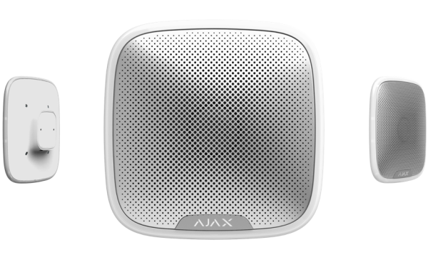 AJAX STREETSIREN WHITE Ajax StreetSiren – bela brezžična sirena
