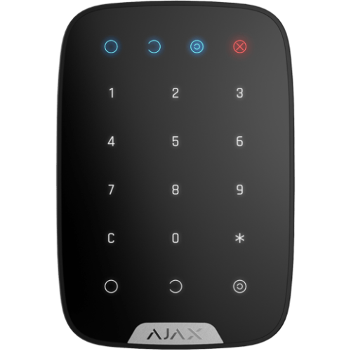 AJAX KEYPAD BLACK Ajax KeyPad – črna brezžična tipkovnica na dotik
