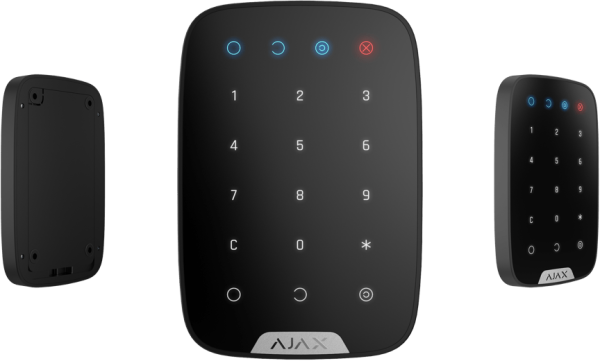 AJAX KEYPAD BLACK Ajax KeyPad – črna brezžična tipkovnica na dotik
