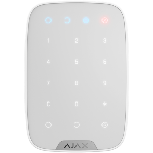 Ajax KeyPad – bela brezžična tipkovnica na dotik