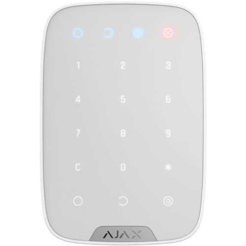 AJAX KEYPAD WHITE Ajax KeyPad – bela brezžična tipkovnica na dotik