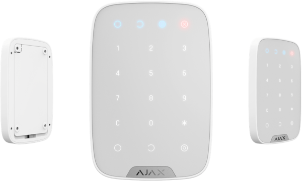 AJAX KEYPAD WHITE Ajax KeyPad – bela brezžična tipkovnica na dotik