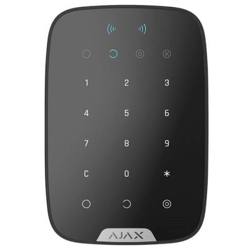 AJAX KEYPAD PLUS BLACK Ajax KeyPad Plus – črna brezžična tipkovnica s podporo za kartice in obeske
