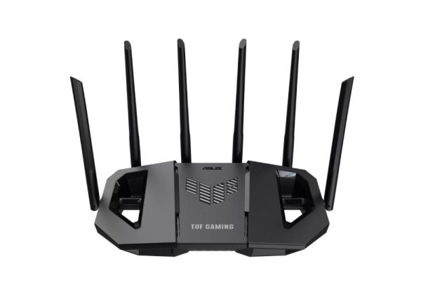 Asus Wi-Fi 7 router TUF GAMING BE6500 ASUS TUF Gaming BE6500 – dvopasovni Wi‑Fi 7 gaming usmerjevalnik
