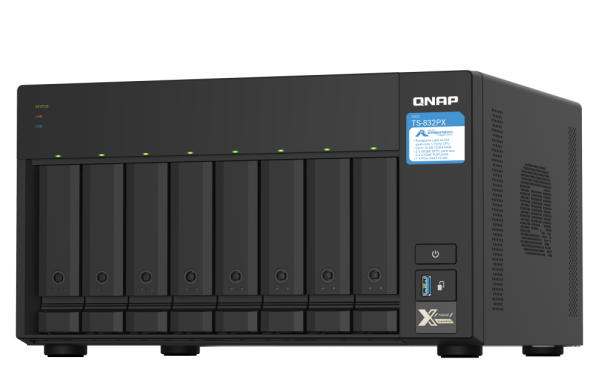 QNAP TS-832PX-4G – NAS z 10GbE SFP+ in 2,5GbE – dodatna slika 1
