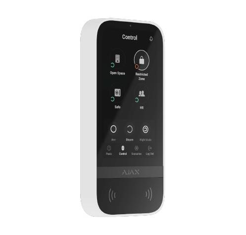 Ajax KeyPad TouchScreen – bela brezžična tipkovnica z zaslonom na dotik