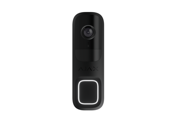 AJAX DoorBell Black Ajax DoorBell Black – video zvonec z AI in PIR senzorjem