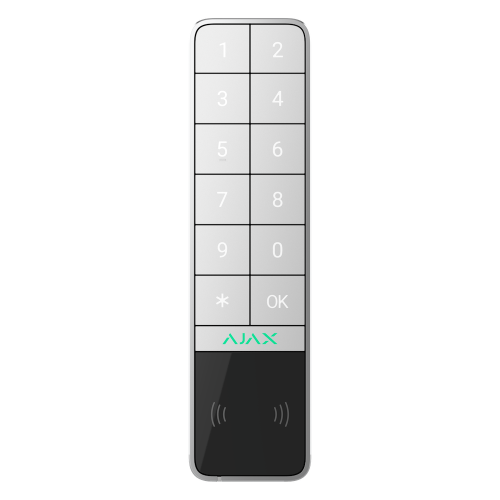 AJAX KeyPad Outdoor White Ajax KeyPad Outdoor bela brezžična tipkovnica