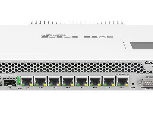 MikroTik CCR1009-7G-1C-1S+PC EOL MikroTik CCR1009-7G-1C-1S+PC – pasivno hlajen usmerjevalnik