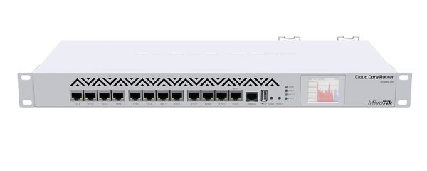 MikroTik CCR1016-12G – 1U usmerjevalnik z 12× Gigabit Ethernet (EOL)