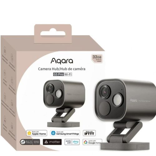 Aqara Camera G5 Pro WI-FI Grey Aqara Camera G5 Pro Wi‑Fi Grey – zunanja kamera z Zigbee, Thread in Matter