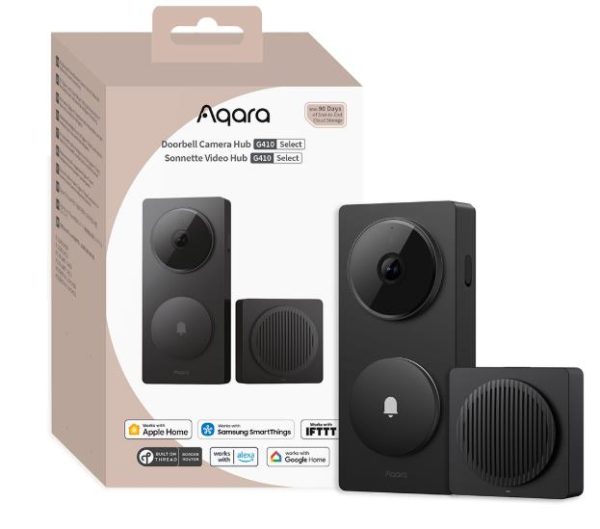Aqara Smart Doorbell Camera Hub G410 Black Aqara Doorbell Camera Hub G410 Black – 2K video zvonec in hub
