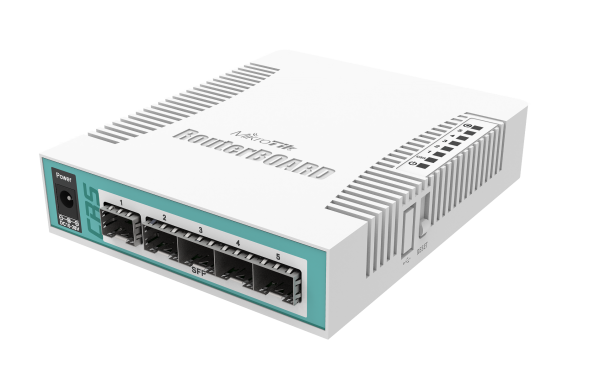 MikroTik CRS106-1C-5S MikroTik CRS106-1C-5S – pametno stikalo s 5× SFP