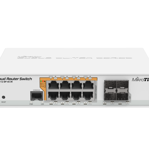 MikroTik CRS112-8P-4S-IN MikroTik CRS112-8P-4S-IN – 8-portno gigabitno PoE stikalo