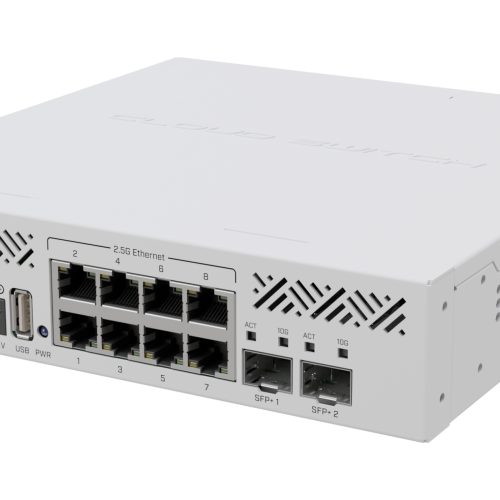 MikroTik CRS310-8G+2S+IN MikroTik CRS310-8G+2S+IN – 2,5G/10G stikalo z RouterOS v7