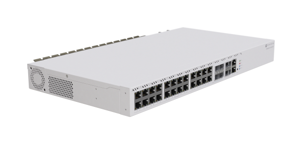 MikroTik CRS326-4C+20G+2Q+RM MikroTik CRS326-4C+20G+2Q+RM – stikalo z 2,5G, combo in 40G QSFP+ priključki