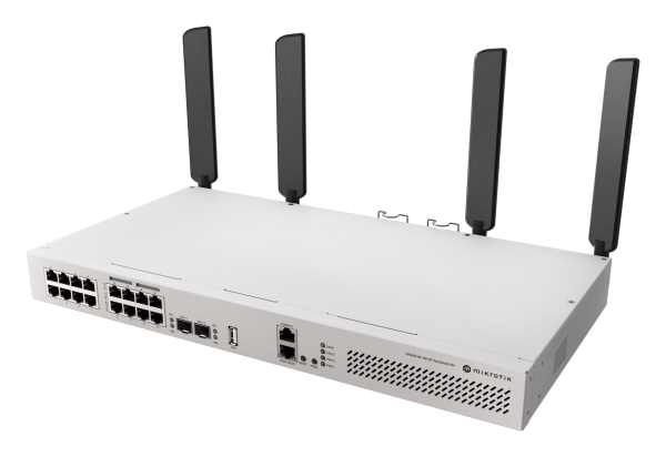 MikroTik CRS418-8P-8G-2S+5AXQ2AXQ-RM MikroTik CRS418 Wi‑Fi 6 – PoE stikalo z 16× GbE in 2× 10G SFP+