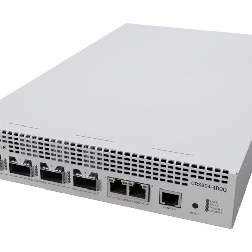 MikroTik Cloud Router Switch CRS804-4DDQ-HRM MikroTik CRS804-4DDQ-HRM – kompaktno 400G omrežno stikalo