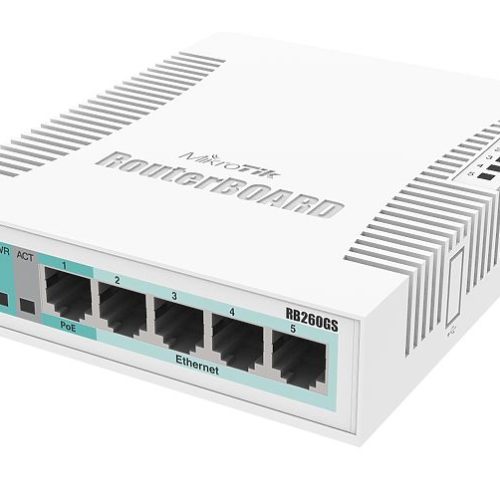 MikroTik RB260GS switch CSS106-5G-1S MikroTik RB260GS CSS106-5G-1S – gigabitno pametno stikalo