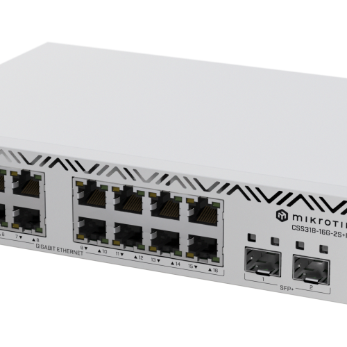 MikroTik CSS318-16G-2S+IN MikroTik CSS318-16G-2S+IN – 16-portno gigabitno stikalo z 2× 10G SFP+