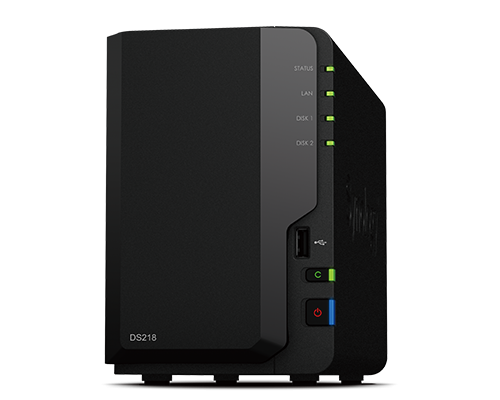 Synology DS218 EOL Synology DS218 – 2-režni NAS za dom in manjšo pisarno (EOL)