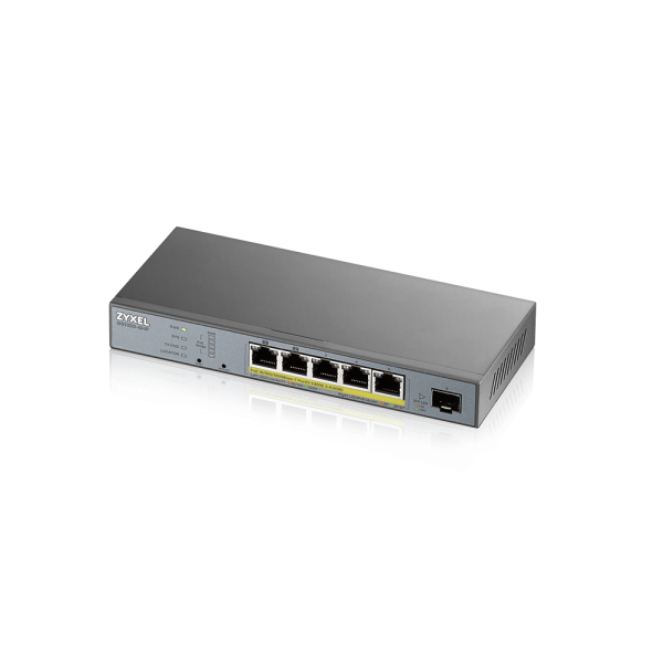 Zyxel GS1350-6HP 6-Port Managed CCTV PoE Switch Zyxel GS1350-6HP – 6-portno upravljano CCTV PoE stikalo