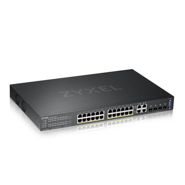 Zyxel GS2220-28HP 24-PORT GBE L2 PoE Switch with GbE uplink Zyxel GS2220-28HP – 24-portno Gigabit Layer 2 PoE stikalo