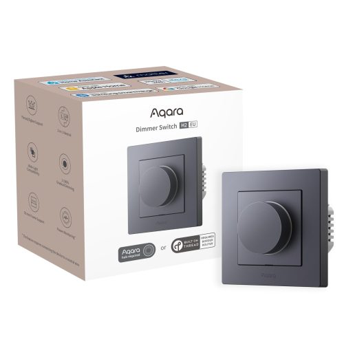 Aqara Dimmer Switch H2 Grey Aqara Dimmer Switch H2 Grey – Matter zatemnilnik z merjenjem porabe