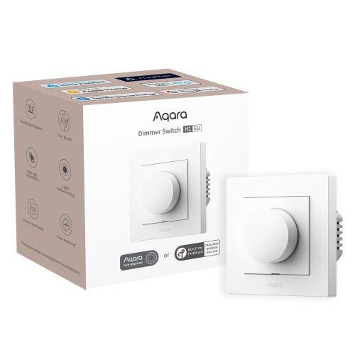 Aqara Dimmer Switch H2 White Aqara Dimmer Switch H2 White – Matter zatemnilnik z merjenjem porabe