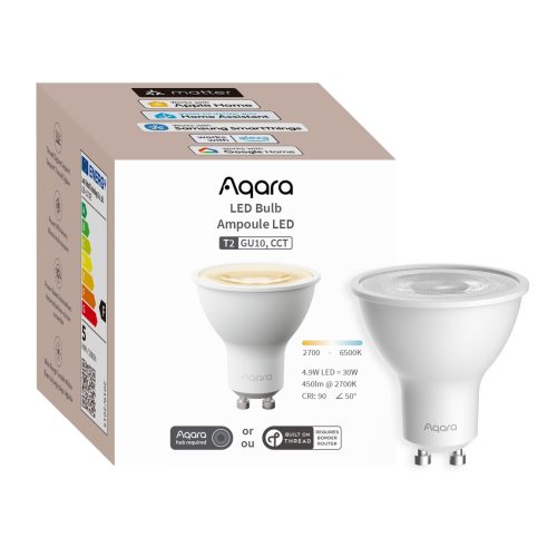 Aqara LED Bulb T2 CCT GU10 Aqara LED Bulb T2 CCT GU10 – pametna LED žarnica z nastavljivo belo svetlobo