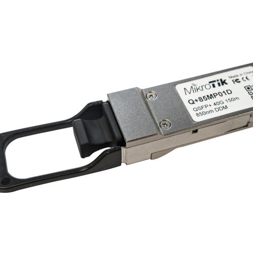 Mikrotik Q+85MP01D MikroTik Q+85MP01D – 40 Gbps QSFP+ optični modul 850 nm