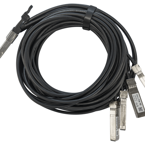 Mikrotik Q+BC0003-S+ MikroTik Q+BC0003-S+ – 40 Gbps QSFP+ breakout kabel na 4× 10G SFP+