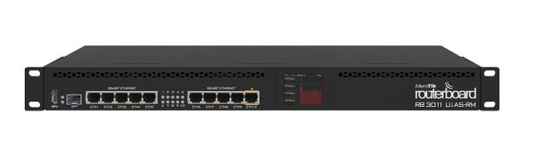 MikroTik RB3011UiAS-RM – 1U usmerjevalnik z 10× Gigabit Ethernet (EOL) – dodatna slika 1