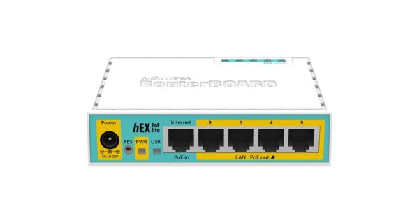 MikroTik hEX PoE lite MikroTik hEX PoE lite RB750UPr2 – PoE usmerjevalnik