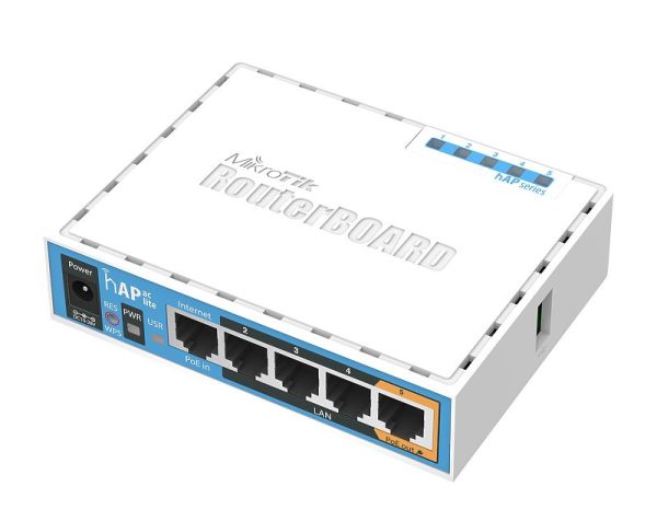 MikroTik hAP ac lite MikroTik hAP ac lite RB952Ui-5ac2nD – dvopasovna Wi-Fi dostopna točka