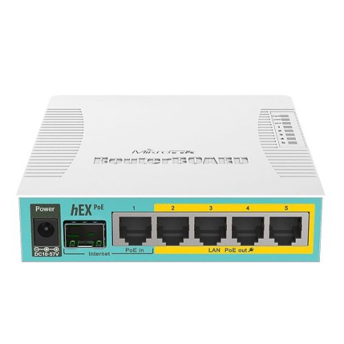 MikroTik hEX PoE MikroTik hEX PoE RB960PGS – gigabitni PoE usmerjevalnik
