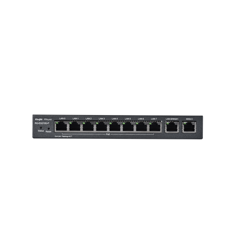 Ruijie Reyee 10-Port Gigabit Cloud Managed PoE Router RG-EG210G-P Ruijie Reyee RG-EG210G-P – 10-portni gigabitni Cloud Managed usmerjevalnik
