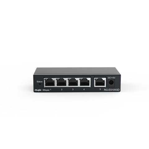 Ruijie Reyee RG-ES105GD – 5-portno neupravljano Gigabit stikalo – dodatna slika 1 Ruijie Reyee RG-ES105GD – 5-portno neupravljano Gigabit stikalo – dodatna slika 1